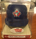 Roy Halladay autograph Mini Toronto Blue Jay helmet