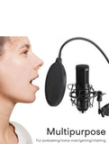 USB Condenser Microphone, IKEDON 192KHZ/24Bit Plug & Play PC Streaming Mic