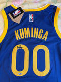 Autographed Golden State Warriors Jonathan Kuminga Fanatics Authentic Royal 2021-22 Nike Icon Swingman Jersey with Diamond Swoosh and Sponsor Patch