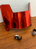 Mini Helmet Visor Mirror Red