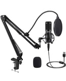 USB Condenser Microphone, IKEDON 192KHZ/24Bit Plug & Play PC Streaming Mic
