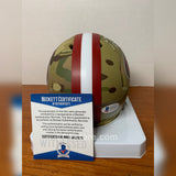 San Francisco 49ers George KIttle Signed Camo Alt Riddell Speed Mini Helmet