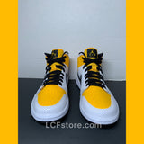 Nike Air Jordan 1 Mid 'Perforated - White University Gold'