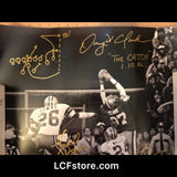 San Francisco 49ers legend late Dwight Clark,Everton Walls, and Michael Downs Autograph 16x20 photo