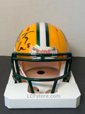 TREY LANCE AUTOGRAPHED NORTH DAKOTA STATE YELLOW MINI HELMET