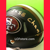 SF 49ers Legend Roger Craig Signed Flat Black Mini Helmet