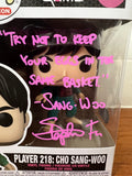 Stephen Fu signed Squid Game Player 218 Cho Sang-Woo Funko POP!