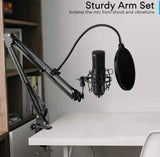 USB Condenser Microphone, IKEDON 192KHZ/24Bit Plug & Play PC Streaming Mic
