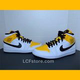 Nike Air Jordan 1 Mid 'Perforated - White University Gold'