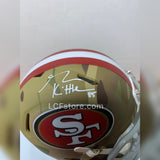 San Francisco 49ers George KIttle Signed Camo Alt Riddell Speed Mini Helmet