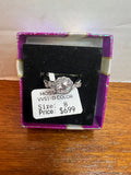 Approx 1.0 CT Round Moissanite Halo Ring Size 8 VVS1 D Color Silver Tone