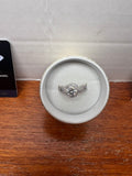 1 CT Round Moissanite Halo Twist Ring D VVS1 GRA Certificate Gift Box New