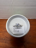 2 CT Moissanite Ring Size 7 Round Baguette Silver Plated GRA COA Box JB005