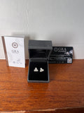 S925 Moissanite 3 Stone Cluster Stud Earrings 1.8 CTW GRA Certificate Box