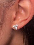 S925 Moissanite 3 Stone Cluster Stud Earrings 1.8 CTW GRA Certificate Box