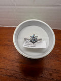 1 CT Round Moissanite Ring Size 7 GRA Certified Silver Tone Engagement Ring Box