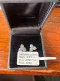 S925 Moissanite 3 Stone Cluster Stud Earrings 1.8 CTW GRA Certificate Box