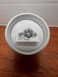 1 CT Moissanite Ring Size 7 Silver Plated GRA COA Box JA037 Engagement Ring