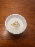 1.0 CT Oval Moissanite Ring Gold Plated Solitaire Engagement Promise Ring