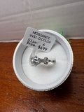 .75 CT Moissanite VVS1 D Color Round Ring Size 6 Silver Tone w/ Gift Box