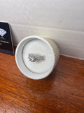 1 CT Round Moissanite Halo Twist Ring D VVS1 GRA Certificate Gift Box New