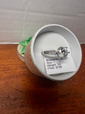 2 CT Moissanite Ring Size 7 Silver Plated Round GRA COA Box JB030