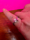 0.75 CT Heart Cut Moissanite Ring Size 8 VVS1 D Color Silver Plated Bypass Ring