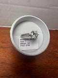 2 CT Round Moissanite Ring Size 7 GRA Certificate Silver Plated Box