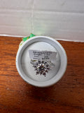 1.2 CT Moissanite Floral Cluster Ring Size 10 Round Cut Silver Tone w/ Gift Box