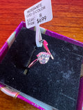 0.75 CT Heart Cut Moissanite Ring Size 8 VVS1 D Color Silver Plated Bypass Ring