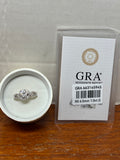1 CT Round Moissanite Halo Twist Ring D VVS1 GRA Certificate Gift Box New