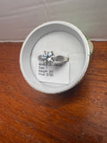 2 CT Round Moissanite Ring Size 7 GRA Certificate Silver Plated Box
