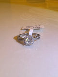 1 CT Moissanite Halo Ring Size 7 Split Shank