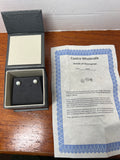 Costco 14K White Gold 7-7.5mm Cultured Freshwater Pearl Stud Earrings Box