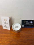 2 CT Moissanite Ring Size 7 Round Baguette Silver Plated GRA COA Box JB005