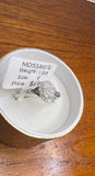 1.0 CT Oval Moissanite Halo Ring Size 9 Silver Tone Engagement Promise Ring