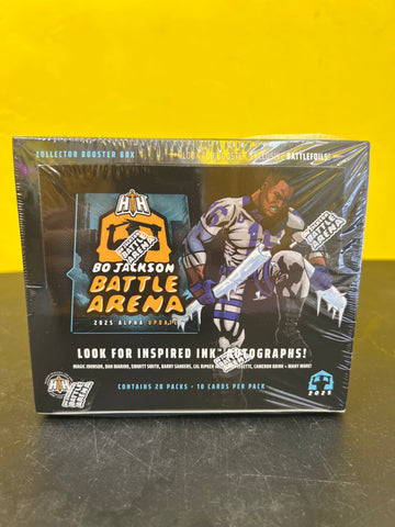 BO JACKSON BATTLE ARENA 2025 ALPHA UPDATE 20 PACK COLLECTOR BOX