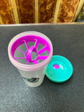 G FUEL Miami Nights Shaker Cup Teal Purple Clear 24 oz Collector Cup
