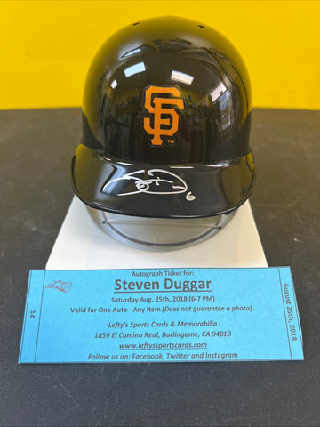Steven Duggar Signed Autographed San Francisco Giants Mini Helmet W/COA