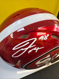 San Francisco 49ers Javon Hargrav Signed  Autographed Flash Mini Helmet  Beckett