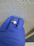 2.0 CT Moissanite Ring Size 10 Silver Tone Sparkling Statement Engagement Ring