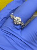 2.0 CT Moissanite Ring Size 10 Silver Tone Sparkling Statement Engagement Ring
