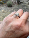2.0 CT Oval Moissanite Ring Size 9 Silver Tone Engagement Promise Ring