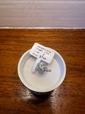 2.0 CT Round Moissanite Halo Ring Size 5 Silver Tone Engagement Promise Ring