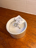 2.0 CT Round Moissanite Halo Ring Size 5 Silver Tone Engagement Promise Ring