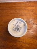 1.2 CT Moissanite Cluster Halo Ring Size 5 Silver Tone Engagement Statement Ring