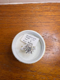 1.2 CT Moissanite Cluster Halo Ring Size 5 Silver Tone Engagement Statement Ring