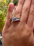 2.0 CT Round Brilliant Moissanite Ring Size 9 D Color GRA Silver Tone