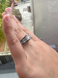 2.0 CT Round Brilliant Moissanite Ring Size 9 D Color GRA Silver Tone