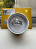 2.0 CT Round Brilliant Moissanite Ring Size 9 D Color GRA Silver Tone